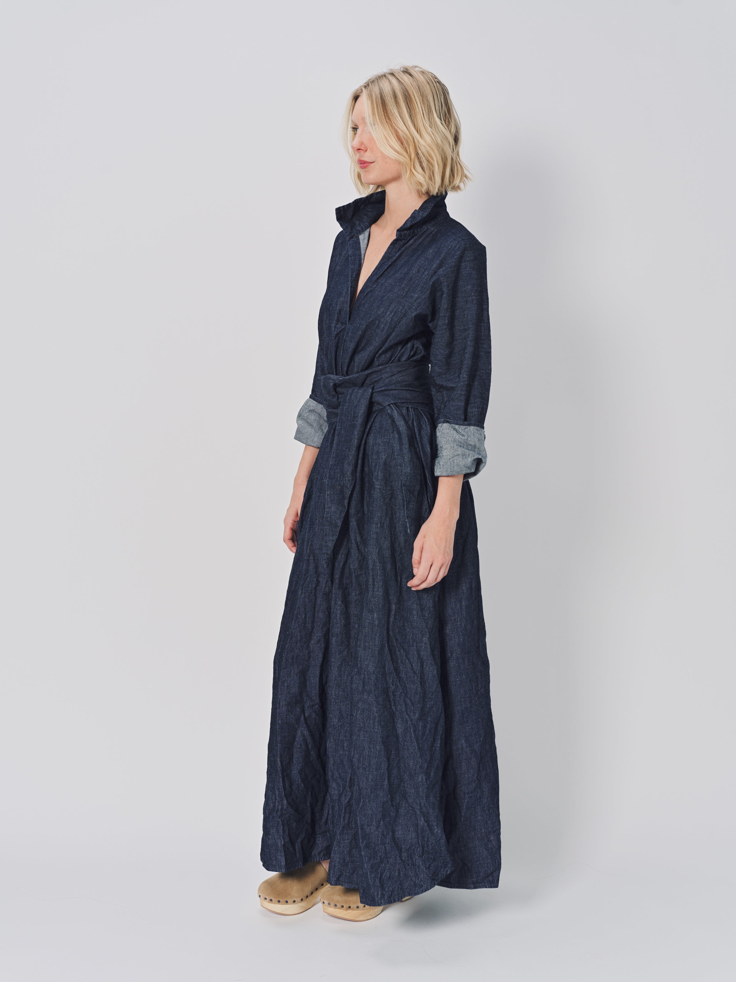 Daniela Gregis Spicchi Colletto Lavato Dress Blu Scuro / One size