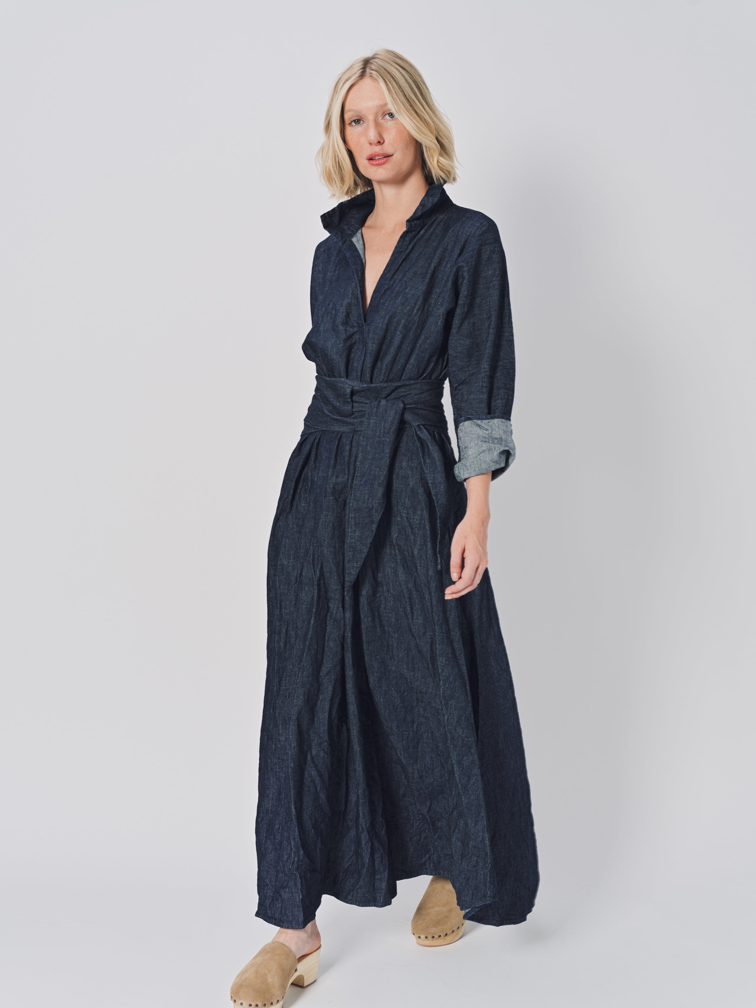 Daniela Gregis Spicchi Colletto Lavato Dress Blu Scuro / One size