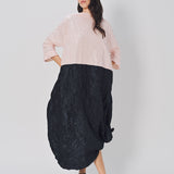 Daniela Gregis Lunedi Meta Bianco Lavata Dress Rosa Nero / One size
