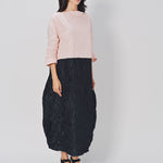 Daniela Gregis Lunedi Meta Bianco Lavata Dress Rosa Nero / One size