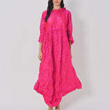 Daniela Gregis Marina Diginepro Lavato Dress Fuschia / One size