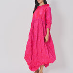 Daniela Gregis Marina Diginepro Lavato Dress Fuschia / One size