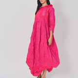 Daniela Gregis Marina Diginepro Lavato Dress Fuschia / One size