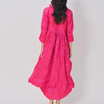 Daniela Gregis Marina Diginepro Lavato Dress Fuschia / One size