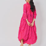 Daniela Gregis Marina Diginepro Lavato Dress Fuschia / One size