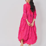 Daniela Gregis Marina Diginepro Lavato Dress Fuschia / One size