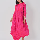 Daniela Gregis Marina Diginepro Lavato Dress Fuschia / One size