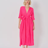 Daniela Gregis Bottoncino Di Lavato Dress Fuschia / One size