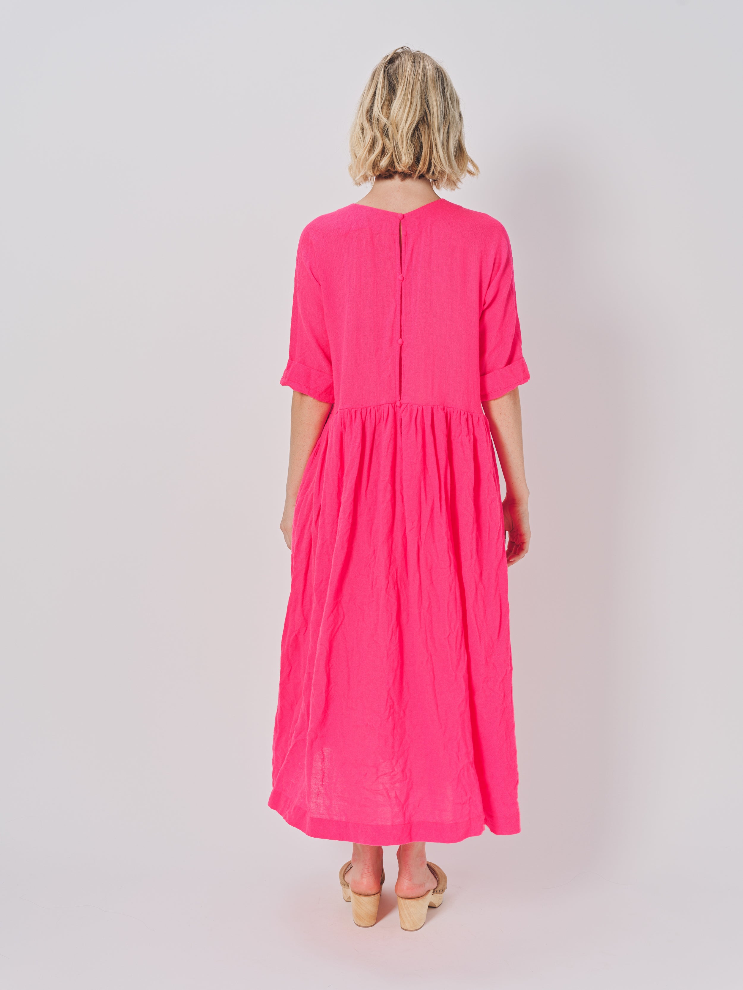 Daniela Gregis Bottoncino Di Lavato Dress Fuschia / One size