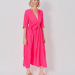 Daniela Gregis Bottoncino Di Lavato Dress Fuschia / One size