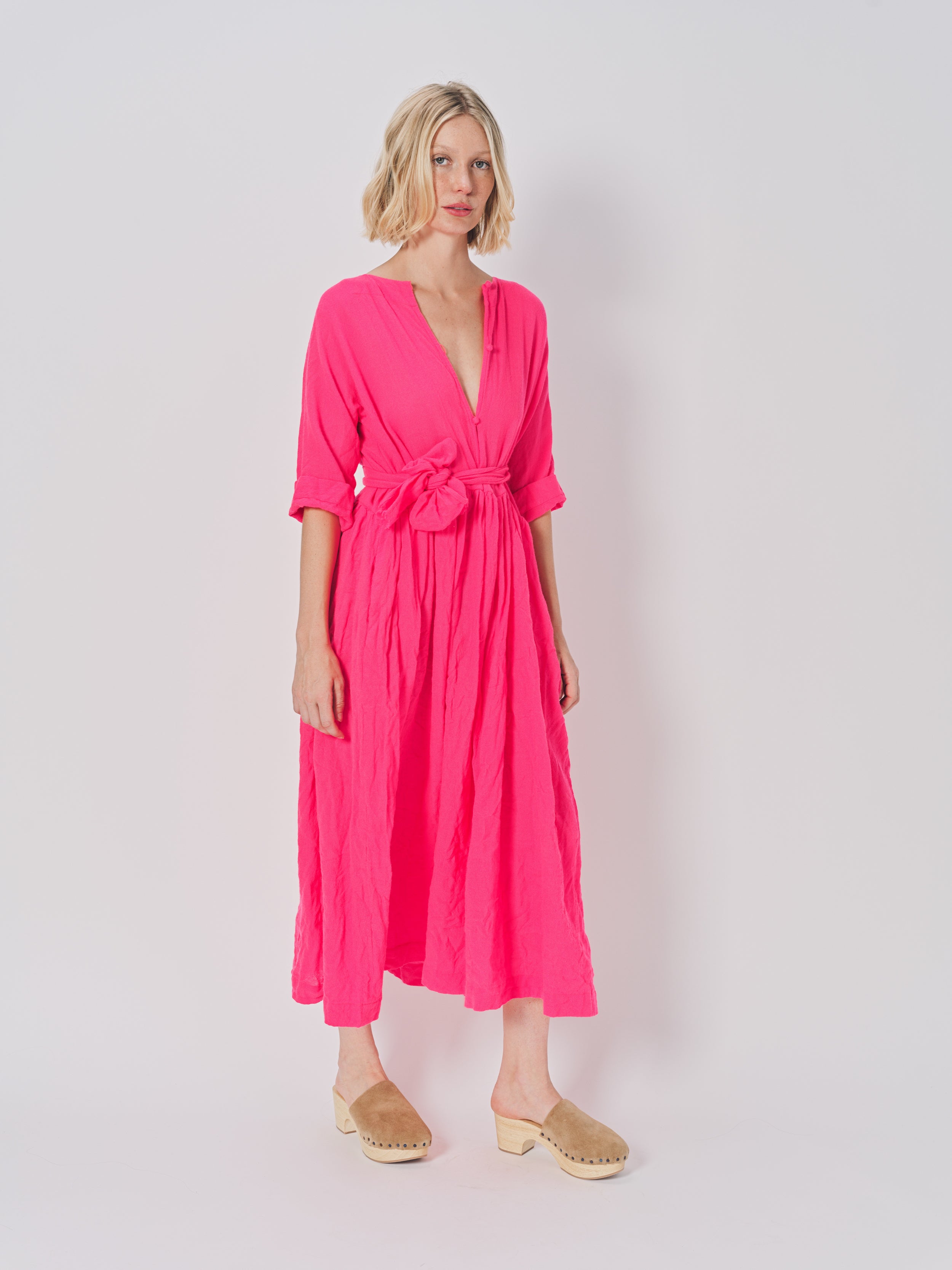Daniela Gregis Bottoncino Di Lavato Dress Fuschia / One size