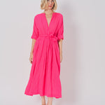 Daniela Gregis Bottoncino Di Lavato Dress Fuschia / One size