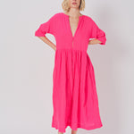 Daniela Gregis Bottoncino Di Lavato Dress Fuschia / One size