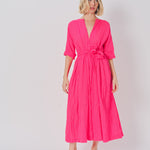 Daniela Gregis Bottoncino Di Lavato Dress Fuschia / One size