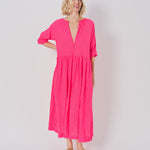 Daniela Gregis Bottoncino Di Lavato Dress Fuschia / One size