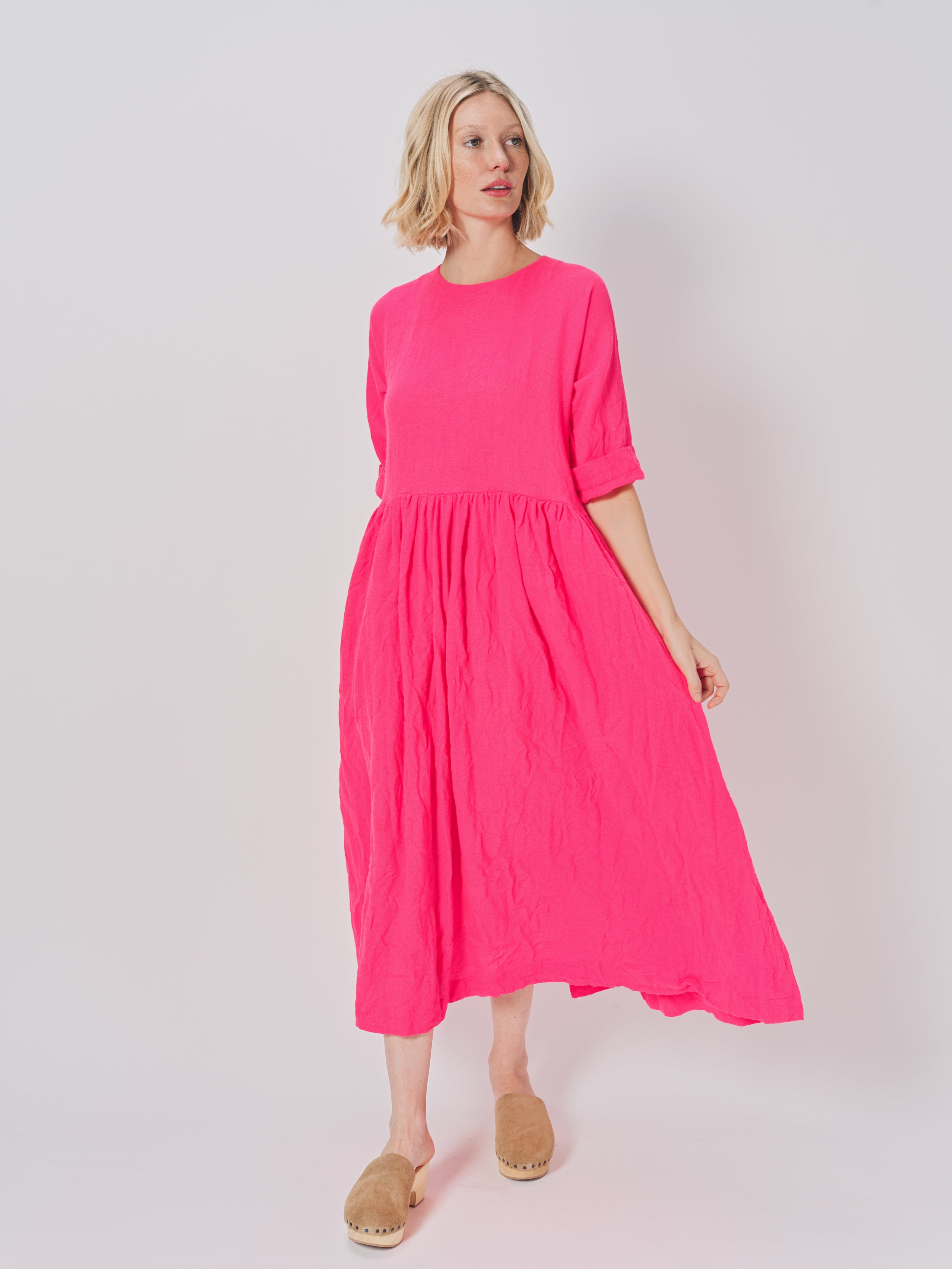 Daniela Gregis Bottoncino Di Lavato Dress Fuschia / One size