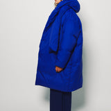 Daniela Gregis Blu Elettrico Piumino Cappuccio Medio Coat