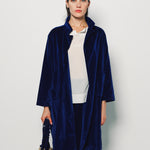 Daniela Gregis Blue Elettrico Punto Bianco Lavato Coat 1 / Blu Elettrico