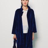 Daniela Gregis Blue Elettrico Punto Bianco Lavato Coat 1 / Blu Elettrico