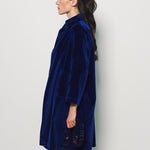 Daniela Gregis Blue Elettrico Punto Bianco Lavato Coat 1 / Blu Elettrico