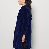 Daniela Gregis Blue Elettrico Punto Bianco Lavato Coat 1 / Blu Elettrico