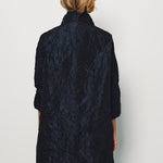Daniela Gregis Blu Navy Punto Bianco Lavato Coat 1 / Blu Navy