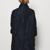 Daniela Gregis Blu Navy Punto Bianco Lavato Coat 1 / Blu Navy