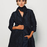 Daniela Gregis Blu Navy Punto Bianco Lavato Coat 1 / Blu Navy