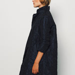 Daniela Gregis Blu Navy Punto Bianco Lavato Coat 1 / Blu Navy
