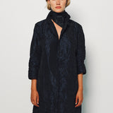 Daniela Gregis Blu Navy Punto Bianco Lavato Coat 1 / Blu Navy