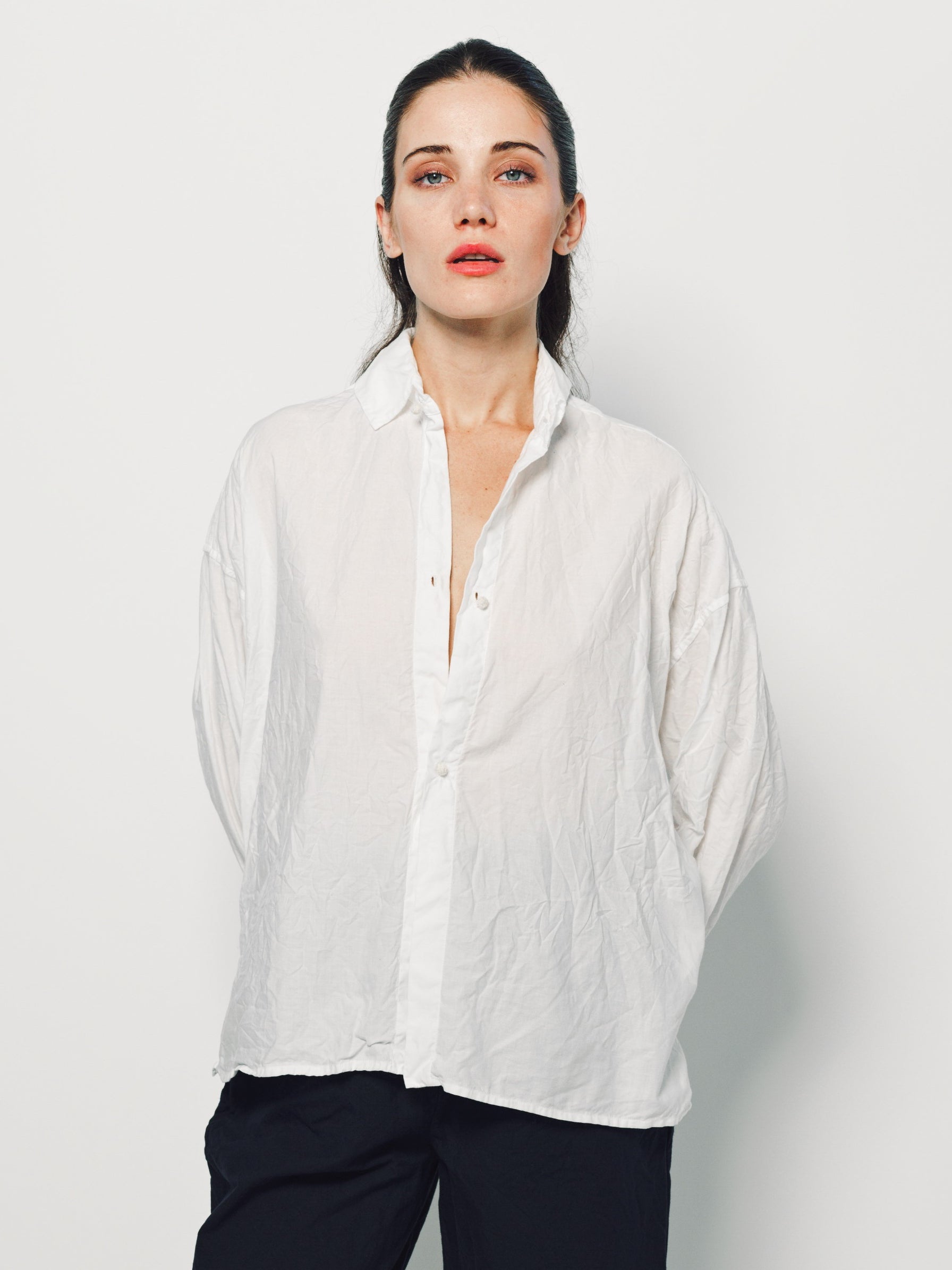 Daniela Gregis Bianco Uomo Larga Corta Lavata Shirt