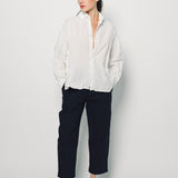 Daniela Gregis Blu Navy Sigaretta Elastico Lavato Pant