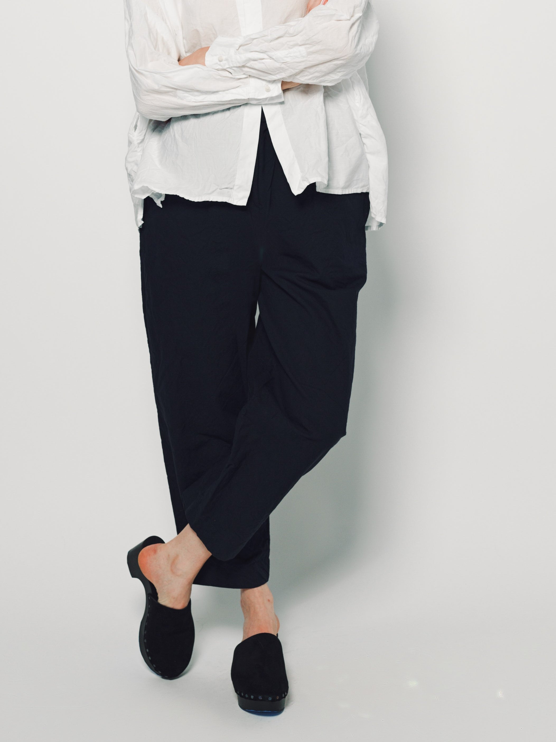 Daniela Gregis Blu Navy Sigaretta Elastico Lavato Pant Unique / Blu Navy