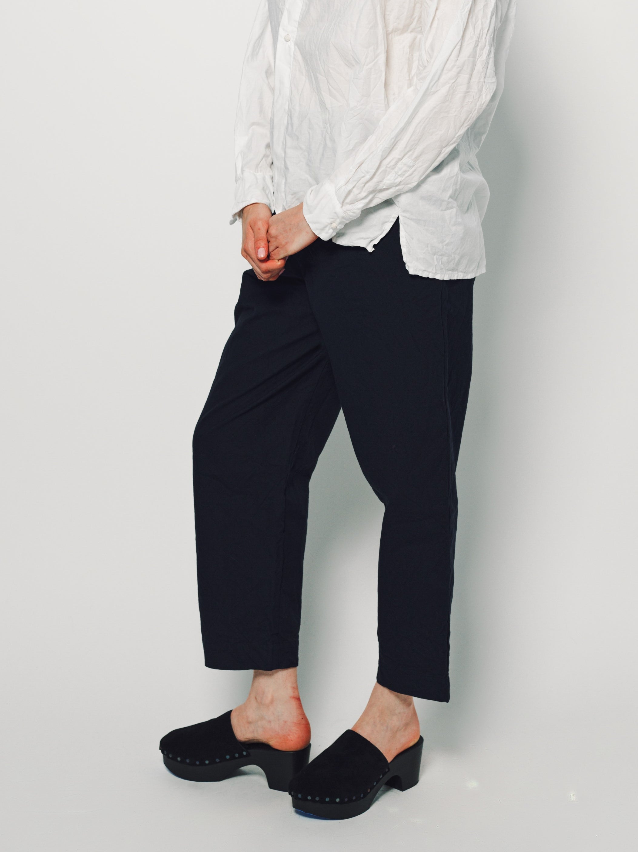 Daniela Gregis Blu Navy Sigaretta Elastico Lavato Pant Unique / Blu Navy