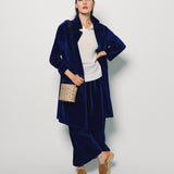 Daniela Gregis Blue Elettrico Punto Bianco Lavato Coat