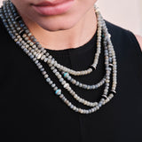 Ileana Makri Grey Sapphire Beaded Necklace (100cm)