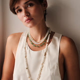 Ileana Makri Faceted Opal Beaded Necklace (40cm)