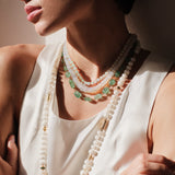 Ileana Makri Faceted Opal Beaded Necklace (40cm)