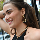 18K Yellow Gold Snake Lariat Wrap Around Necklace with Pavè Diamond Head and Tail