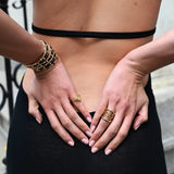 Sidney Garber Black Enamel Carly Bracelet with Diamonds
