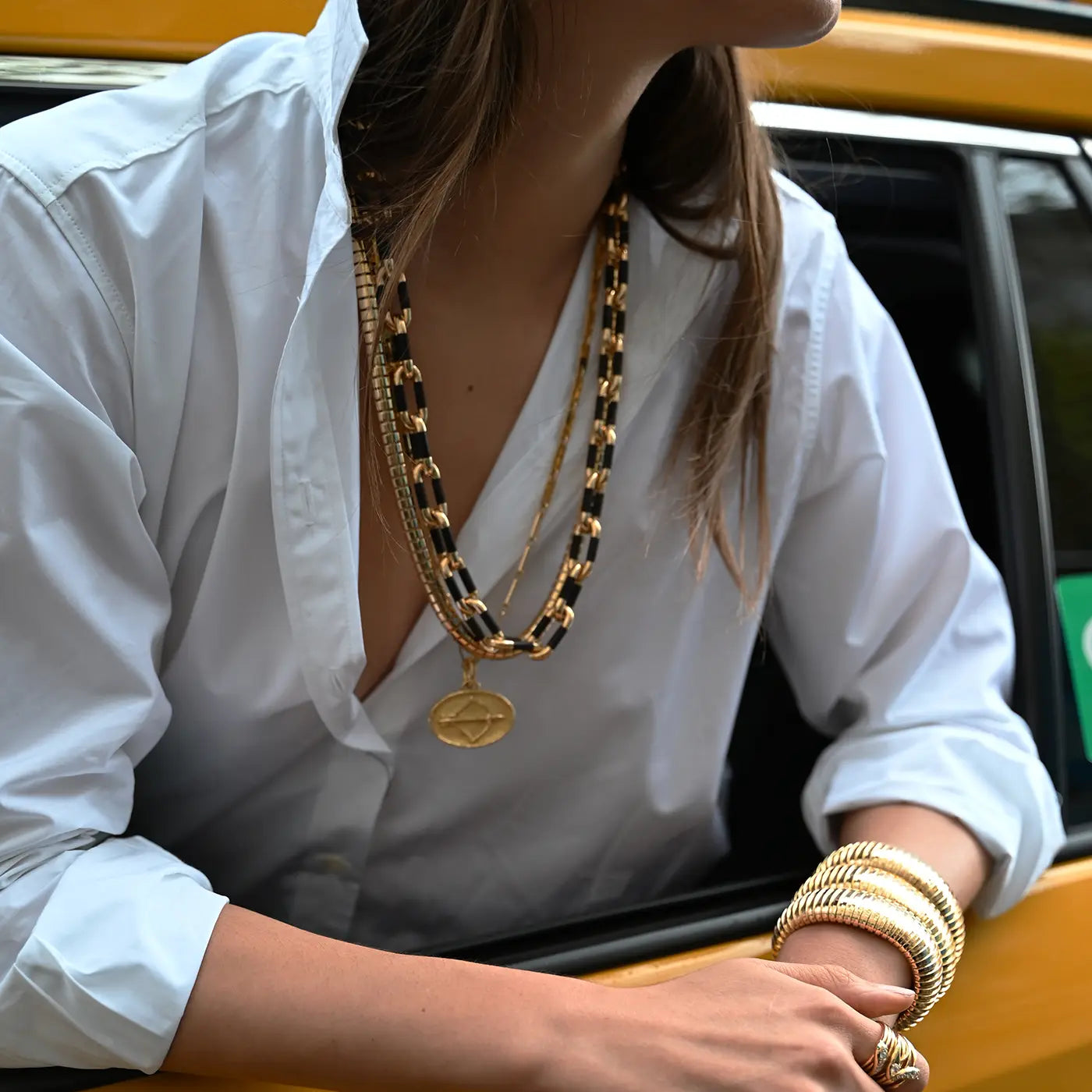 18K Yellow Gold 27" Tab Chain Necklace