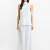 Dusan Asymetric Crepe Linen Top