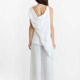 Dusan Asymetric Crepe Linen Top