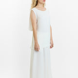 Dusan Crepe Silk Drape Back Top