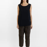 Dusan Crepe Silk Drape Back Top