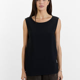 Dusan Crepe Silk Drape Back Top