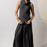 Dusan Cowl Neck Sleeveless Top