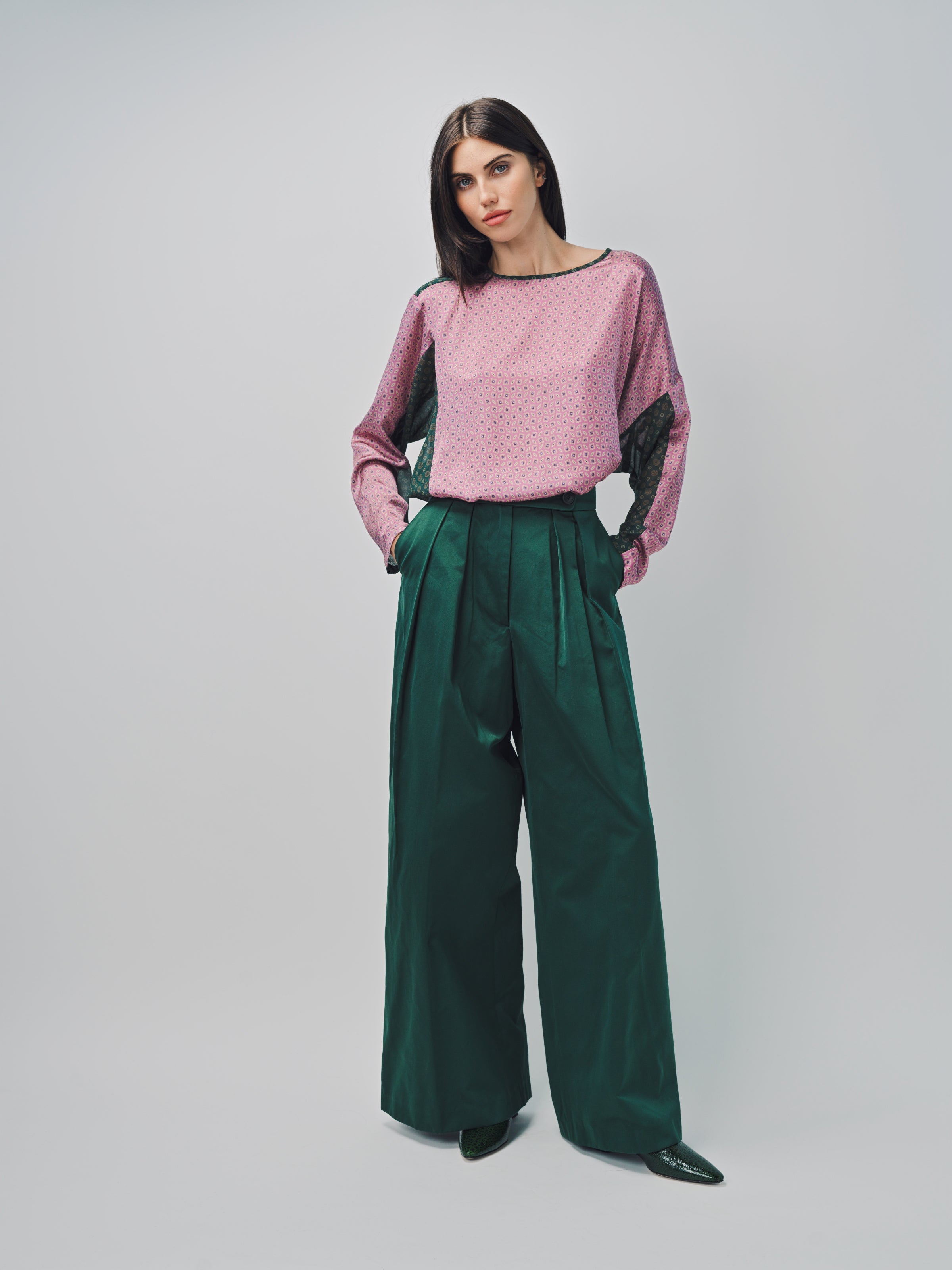 Dries Van Noten Pamplona Pant Emerald / 36