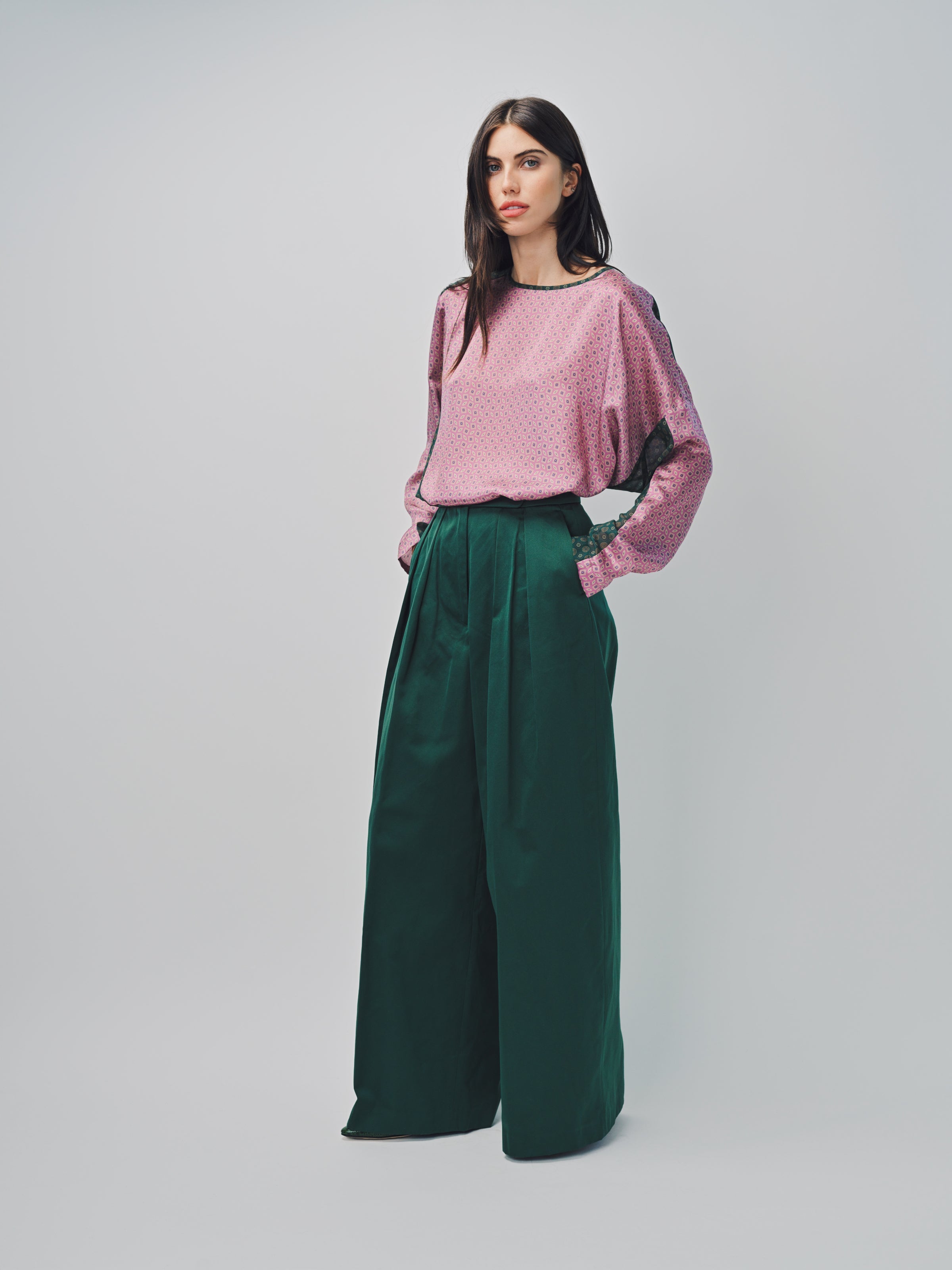 Dries Van Noten Pamplona Pant Emerald / 36