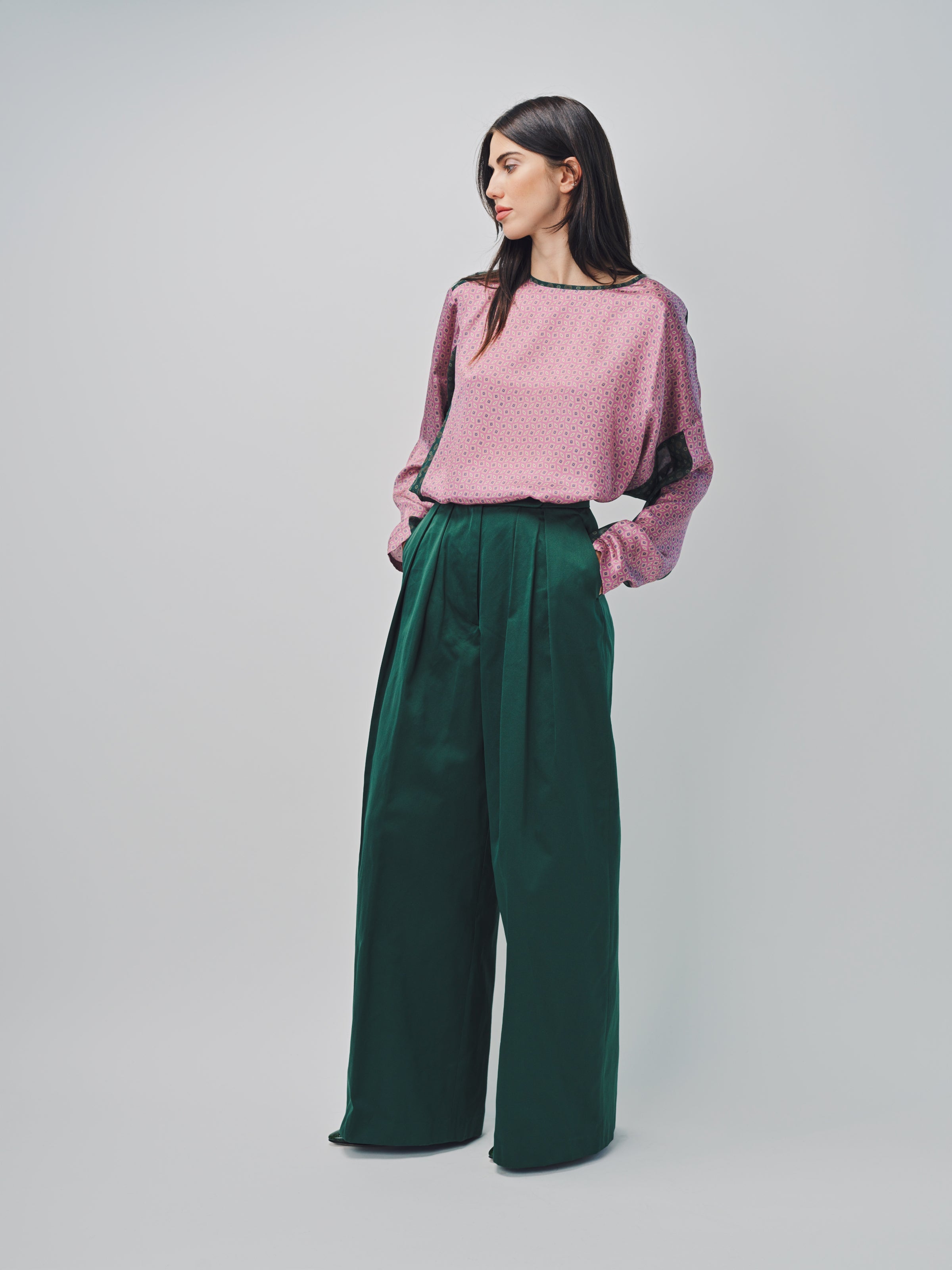 Dries Van Noten Pamplona Pant Emerald / 36